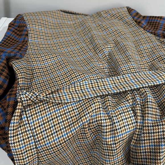 Future Collective Mismatched Houndstooth Oversized “Vintage” Academia Blazer D36 - Picture 8 of 9